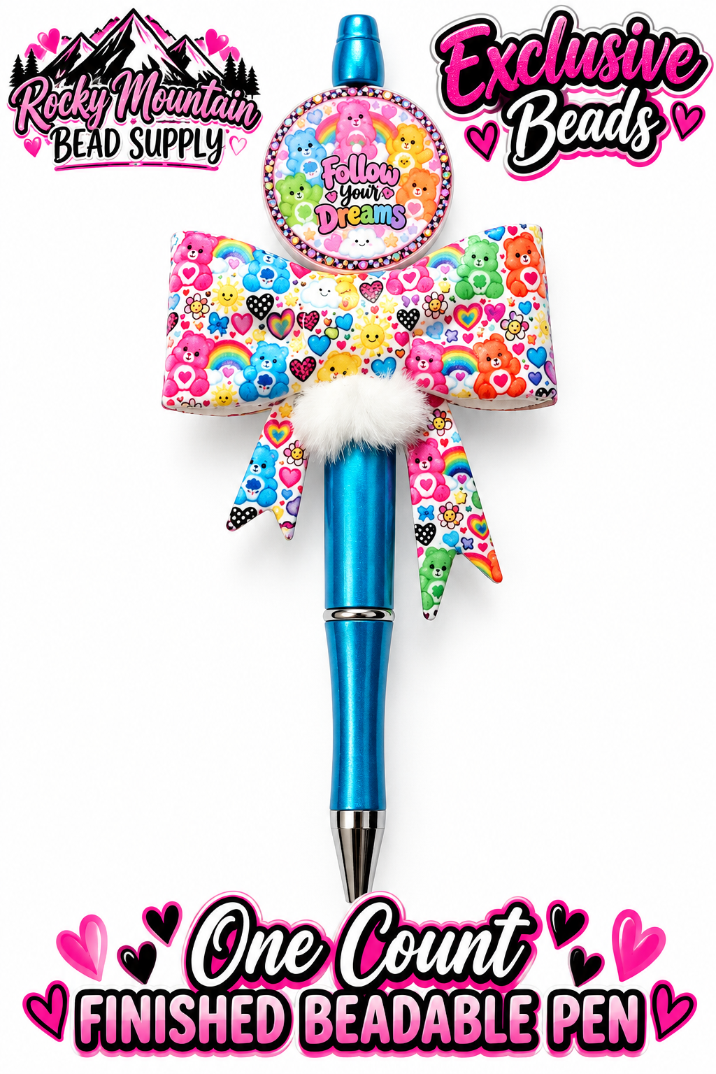 New 1 Count Completed Beadable Pen Exclusive Design  Wholesale