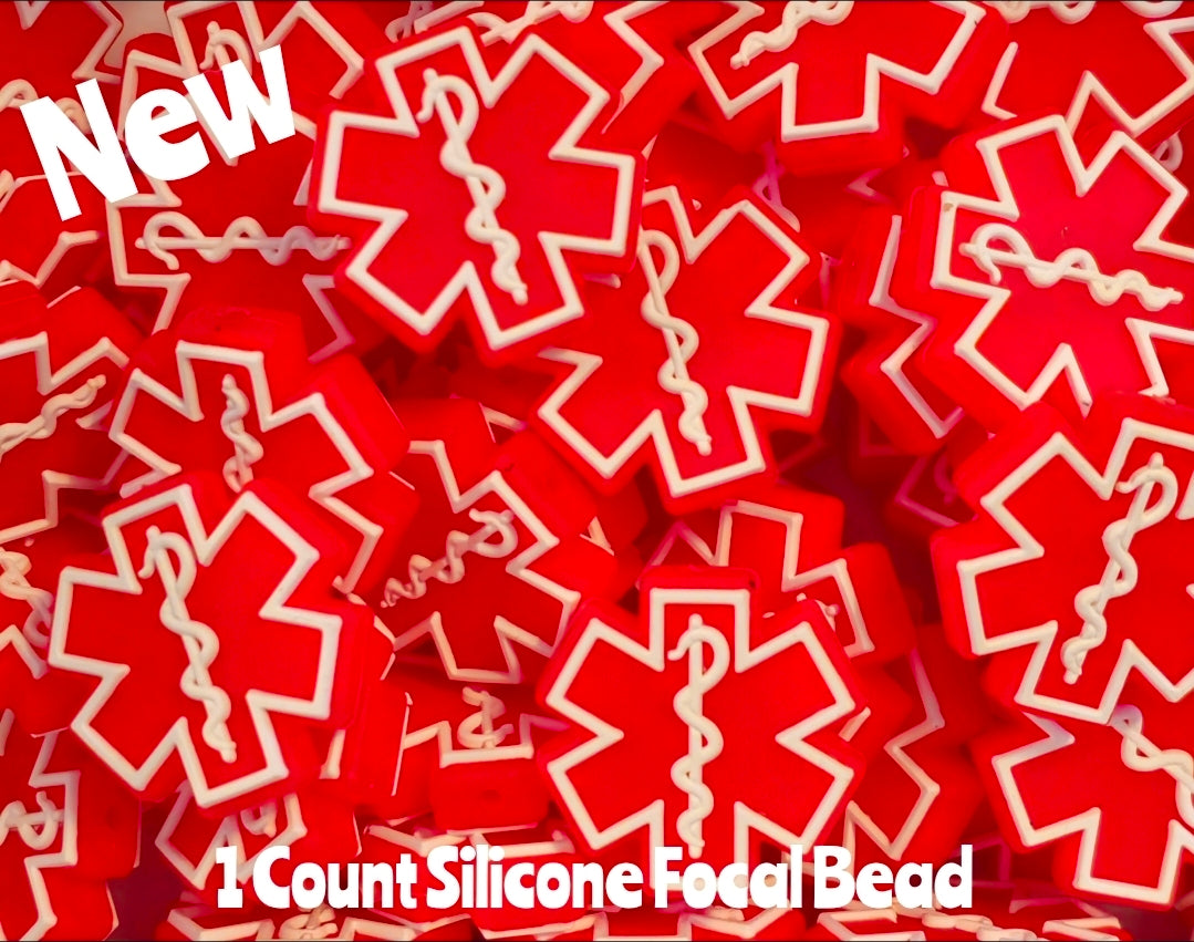 New Medical Emblem Focal Beads 1 Count DIY Bead Supplies