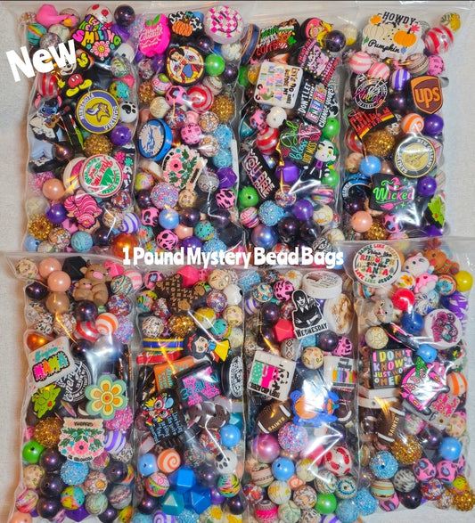 New August & September Random DIY Beadable Bags Just Under 1 Pound Focals & ACCESSORIES $40 value Half Off No 2 Bags are the same!