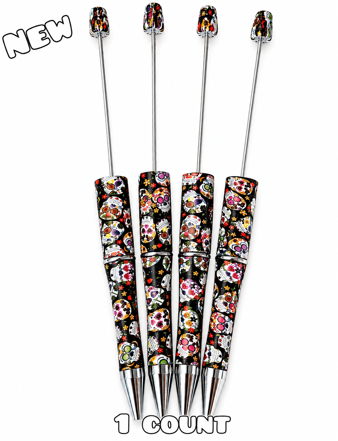 1 Count Sugar Skulls Beabable PEN Blanks