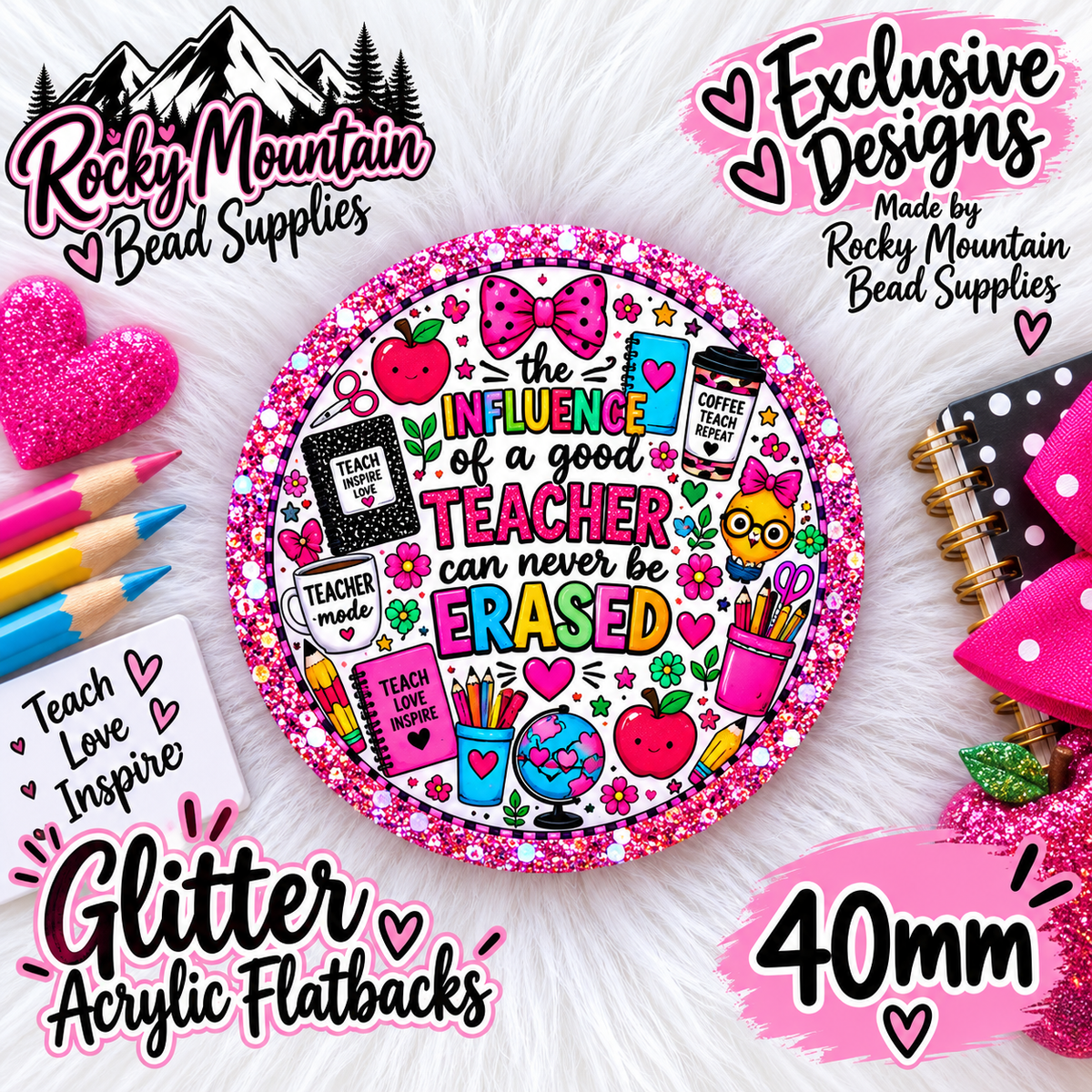 Shop Exclusive 1 Count Custom Exclusive Glitter Teacher