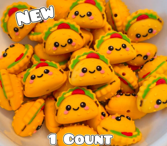 New 1 Count Focal Bead 3D Taco