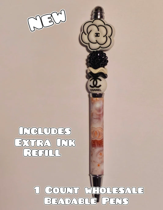 Wholesale Beadable Pens 1 Count Luxury Flower Style Completed Pen