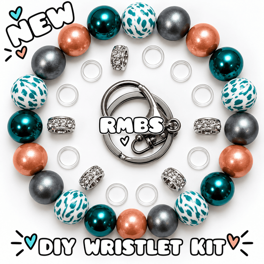 New 1 Count DIY Deluxe Beadable Wristlet Kit