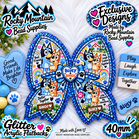 Shop Exclusive 1 Count Custom Exclusive Glitter Acrylic Flatback 40mm