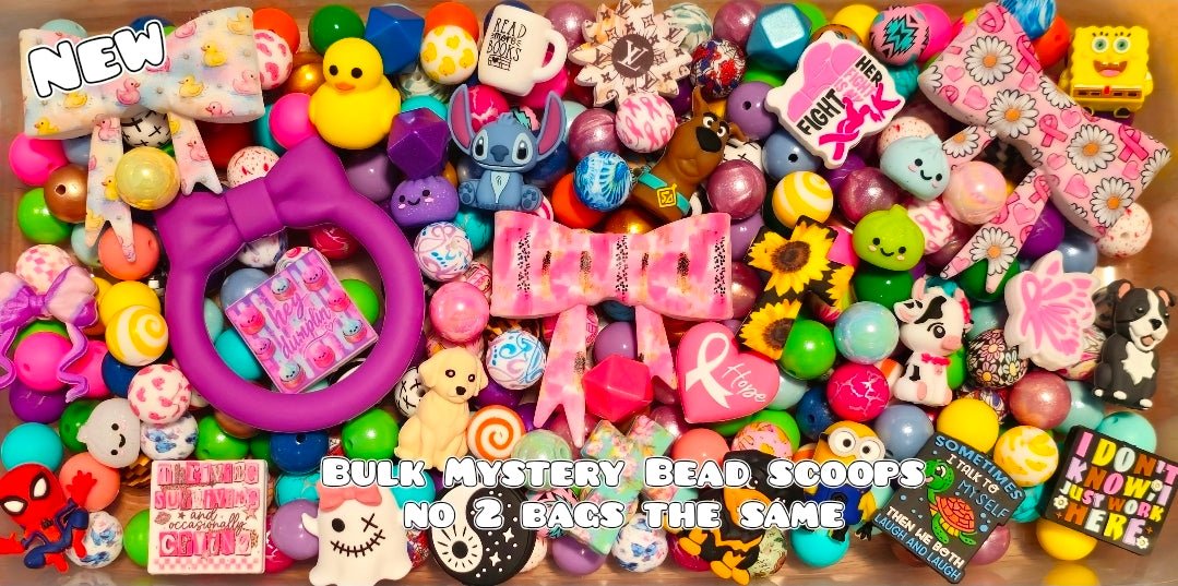 New 7-21-26. You get so much for so little! New JULY Bulk Mystery Bead Bags Limited Quantites 200 plus pieces! NO 2 BAGS ARE THE SAME! HAND PICKED!