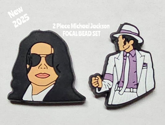 New Michael Jackson focal bead set 2 Count