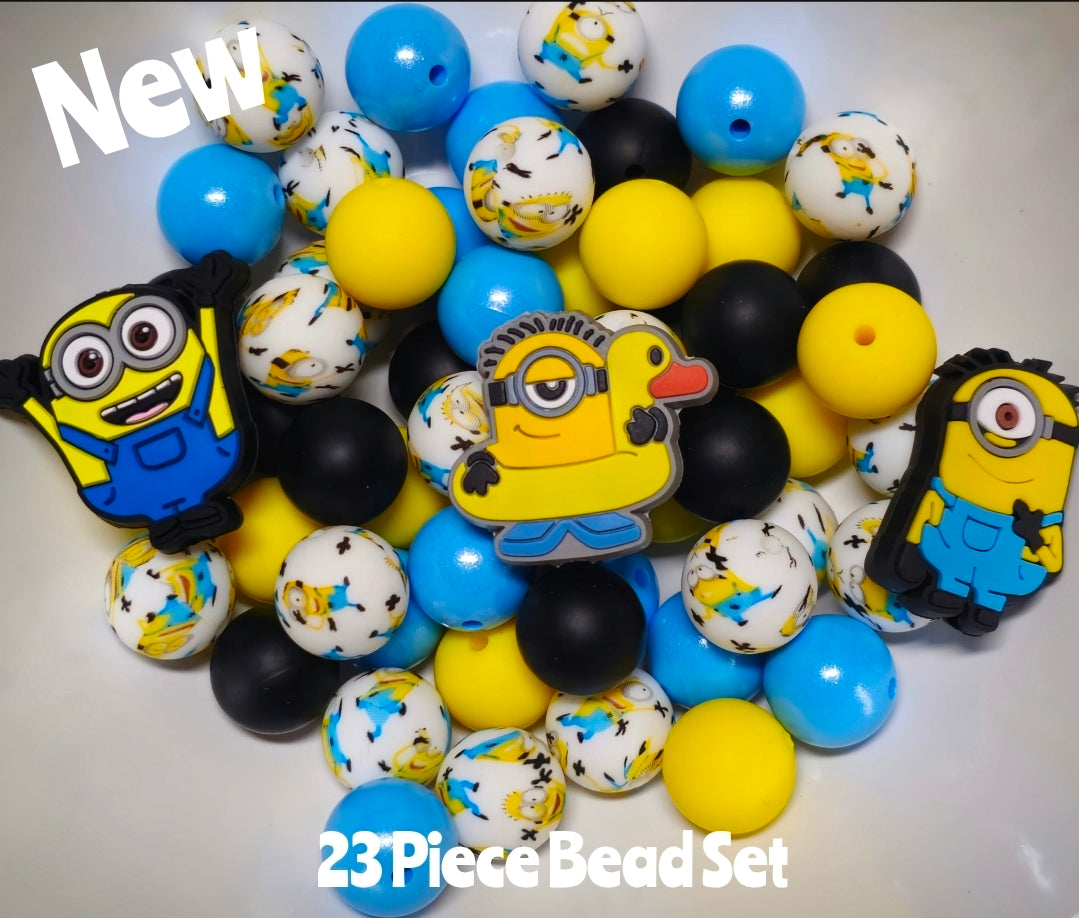 New Minions Mix 23 Count Limited Edition Shop Created Bead Mix