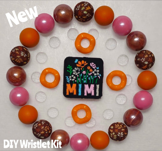 New 1 Count DIY Deluxe Beadable Wristlet Kit- Fall Mimi Beadable Accessories