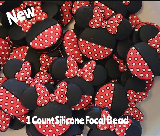 New Mouse Ears Focal Beads 1 Count DIY Bead Supplies 2 color options