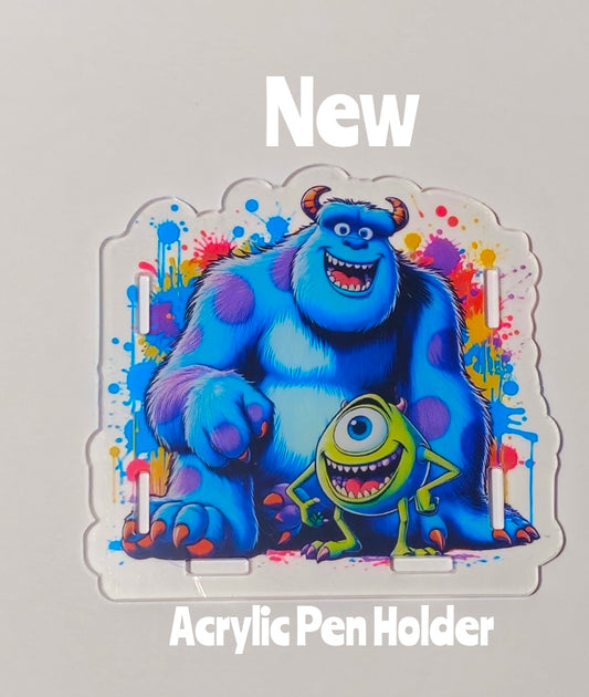 NEW Acrylic Pen Holder Box 1 Count Monster Ink.  Read description for directions and special handling.