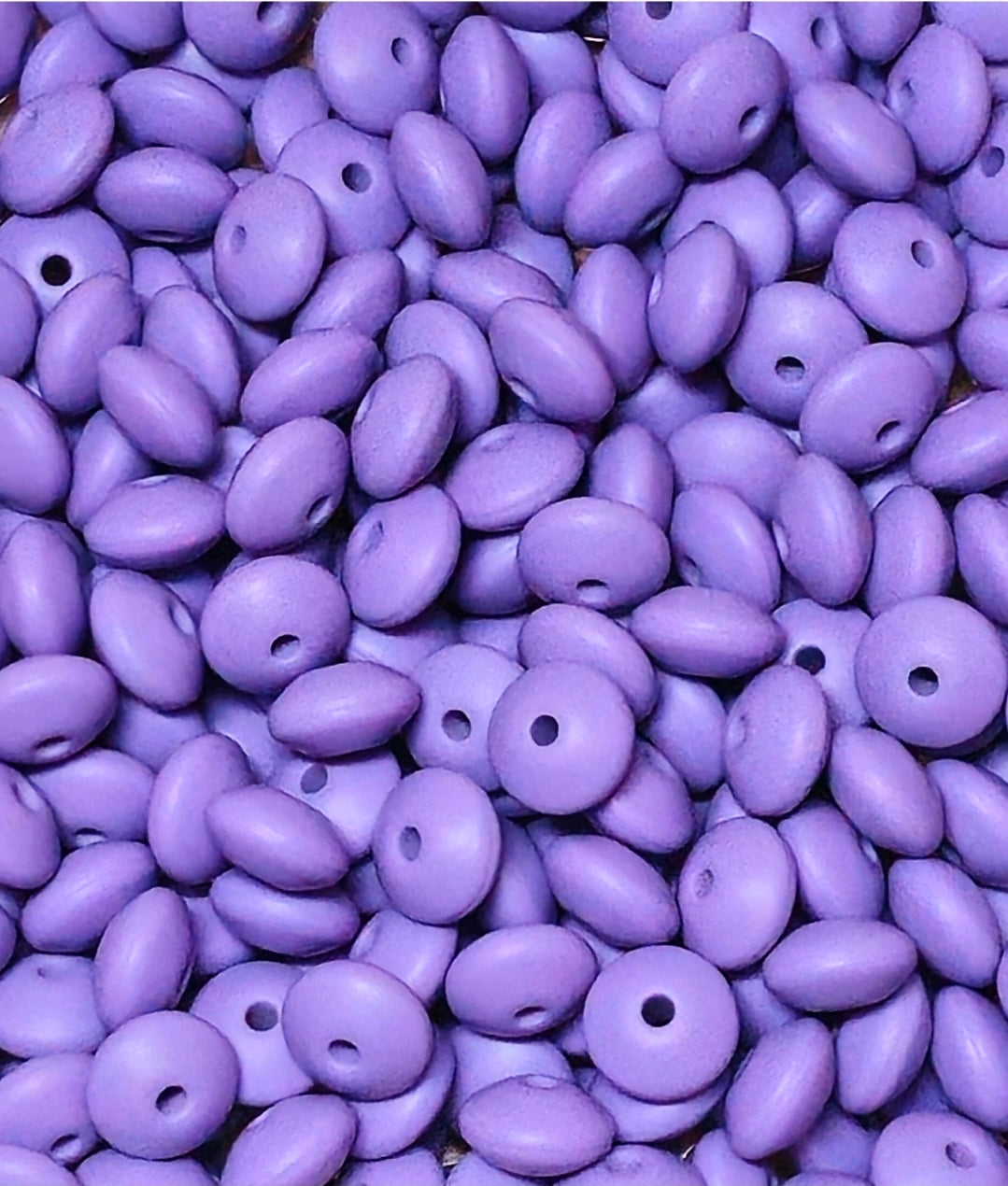 New 1 Count 12mm Silicone Solid Lentil Spacer Beads Craft Supplies Multiple Colors