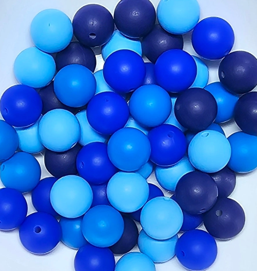 15mm DIY Silicone Beads Solids Mixed Colors Craft Supplies