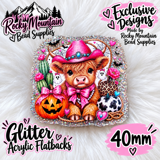 Shop Exclusive 1 Count Custom Exclusive Glitter Acrylic Flatback 40mm