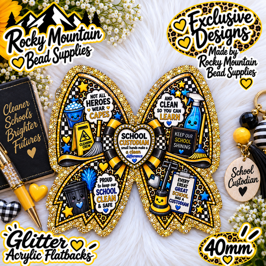Shop Exclusive 1 Count Custom Exclusive Glitter Acrylic Flatback 40mm
