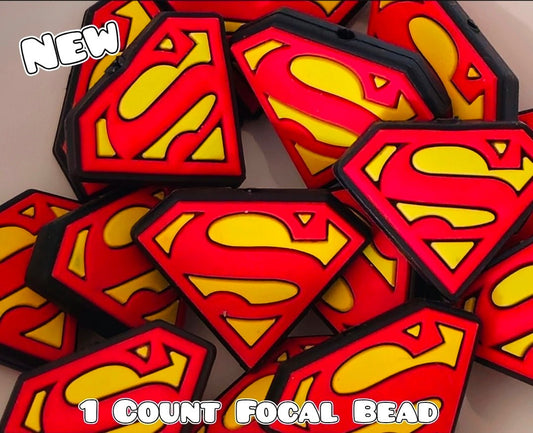 1 Count Focal Bead Superman