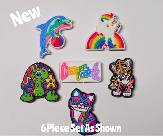 NEW Character DIY Focal Bead 6 Count Craft Suppliess Lisa Frank
