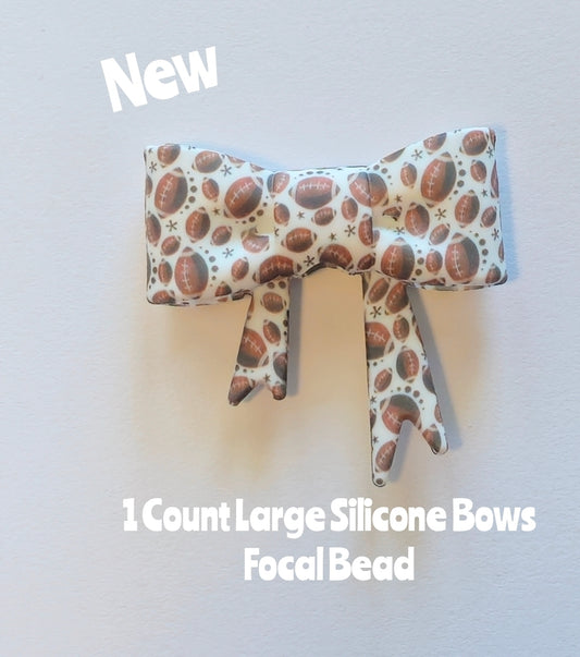 New 1 Count Large Bows Focal Bead
