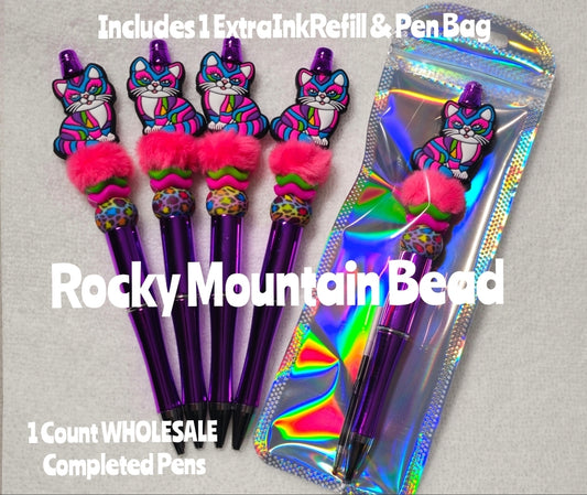 Wholsale Completed Pens come with 1 pen 1 ink refill and pen bag Craft Supplies Character Lisa Frank Cat