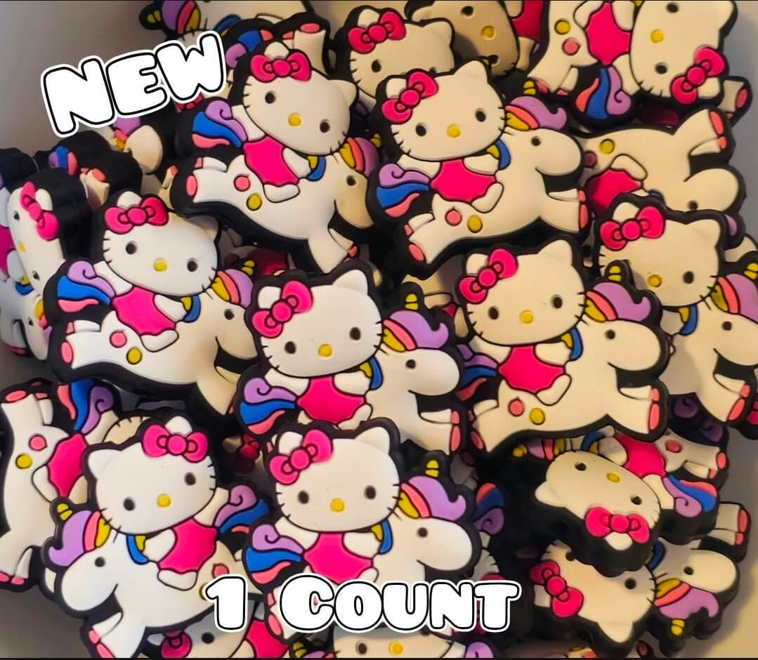 New 1 Count Focal Bead Hello Kitty Unicorn