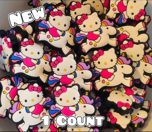 New 1 Count Focal Bead Hello Kitty Unicorn