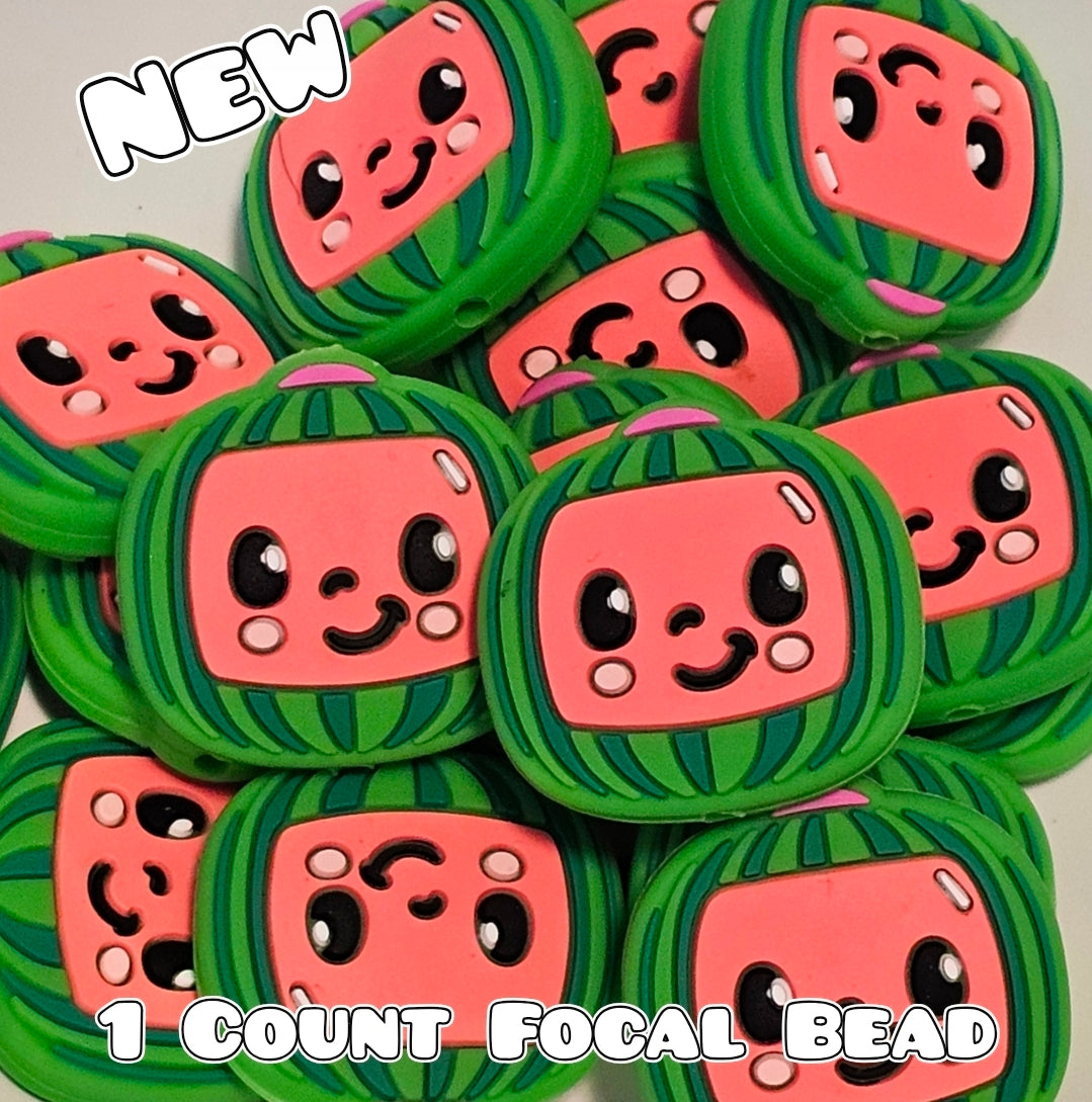 New 1 Count Focal Bead Co Co Melon