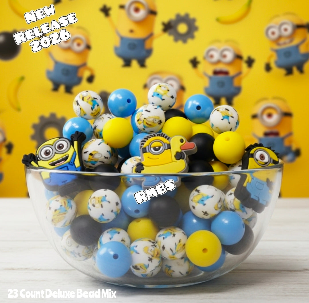 New Minions Mix 23 Count Limited Edition Shop Created Bead Mix
