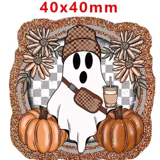 Glitter Acrylic Flatback- Acrylic Planer Resin Charm Halloween