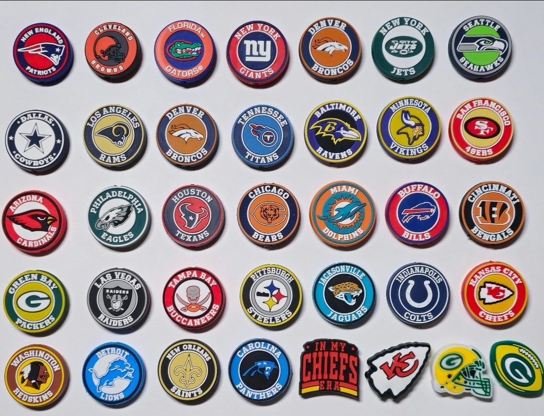 1 Count Football Focal Beads Teams