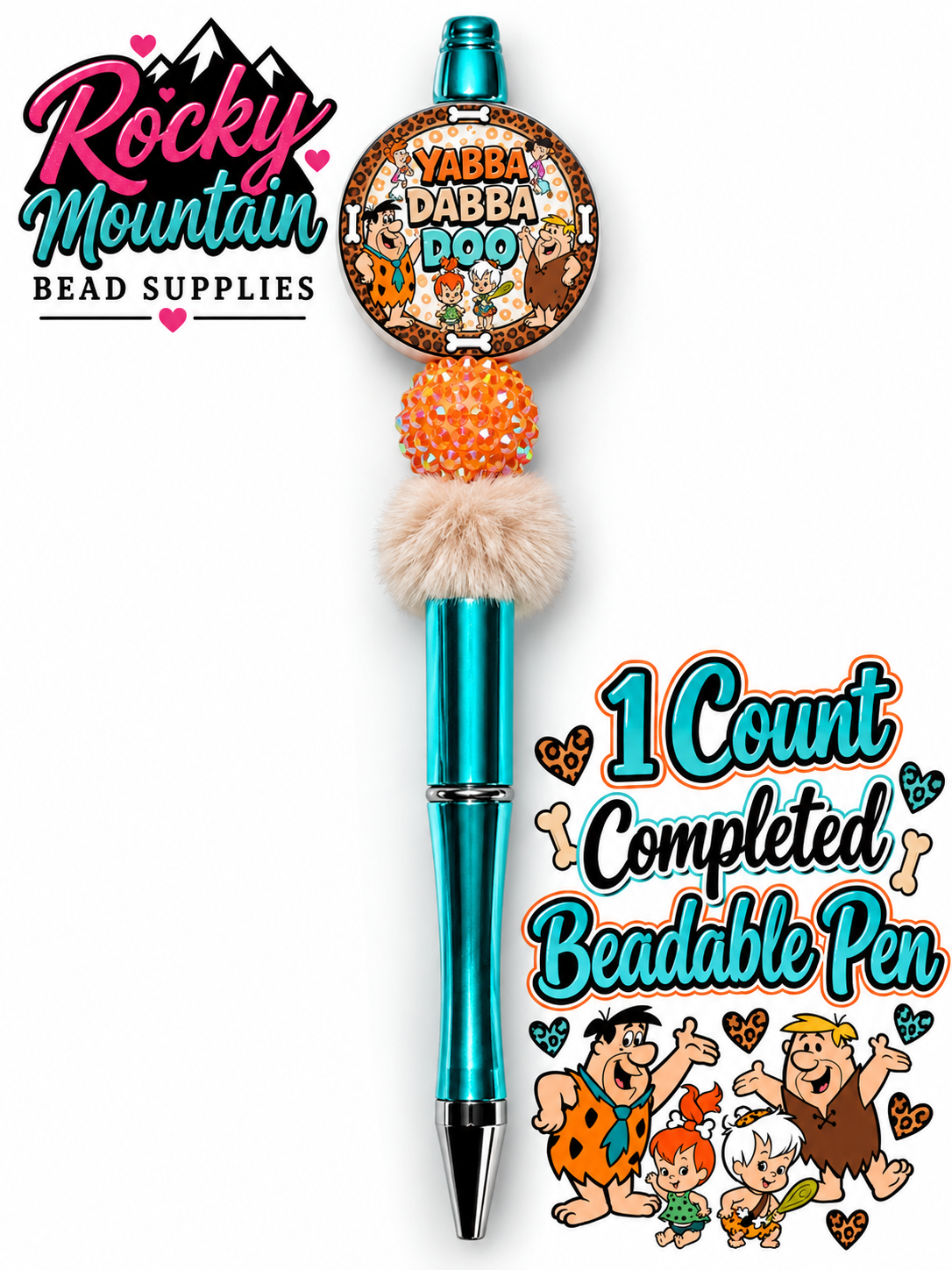 New 1 Count Completed Beadable Pen Exclusive Design  Wholesale