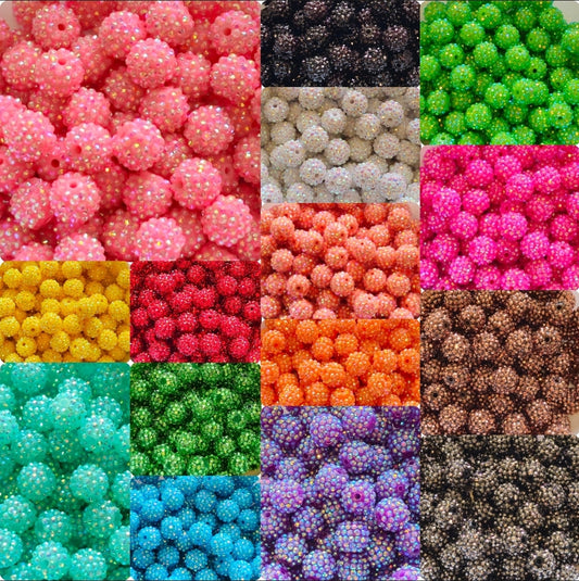 New AB Colors 1 Count Acrylic Beads Craft Supplies 16MM Rhinestone New Custom Colors