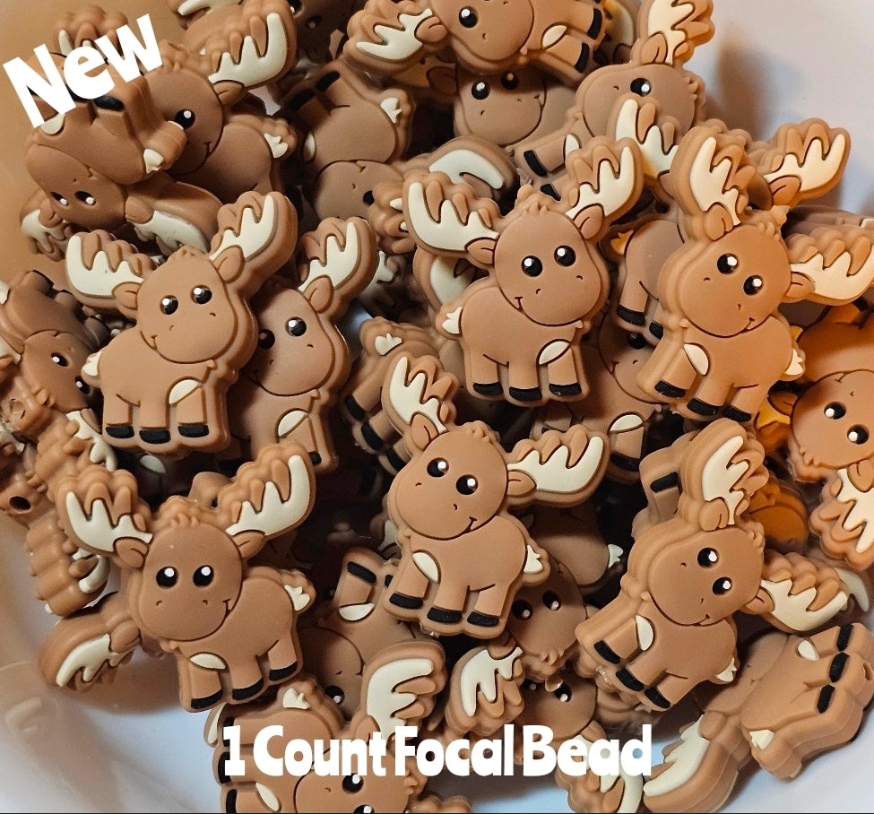 New 1 Count Moose Focal Bead