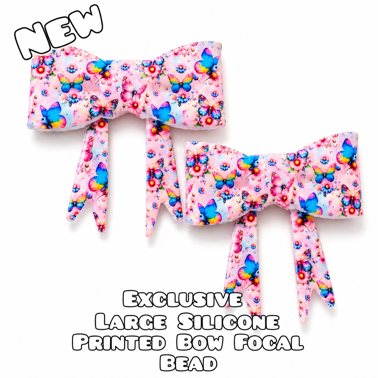 1 Count New Release Silicone Focal Bead Bow Exclusive