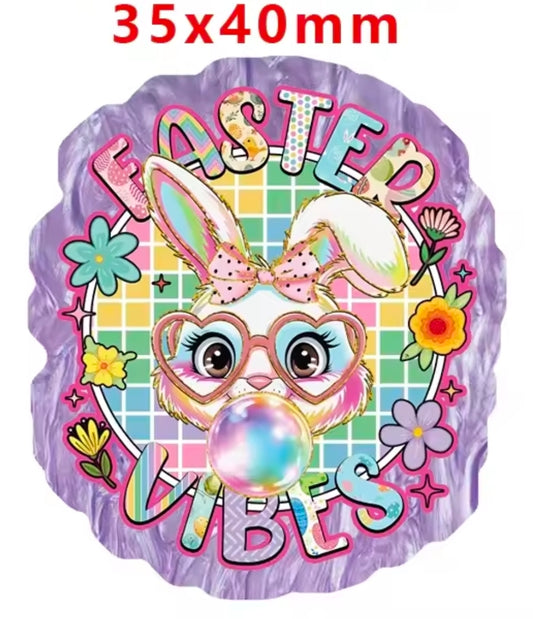 New 1 Count Glitter Acrylic Flatback Multiple Uses Acrpylic Craft Supplies Easter