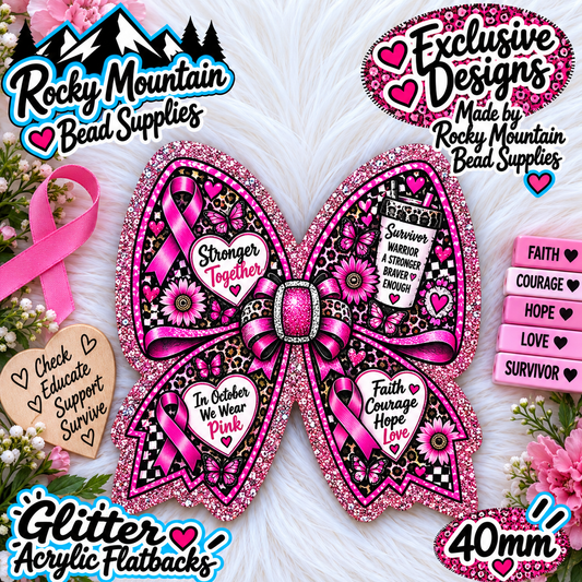 Shop Exclusive 1 Count Custom Exclusive Glitter Acrylic Flatback 40mm