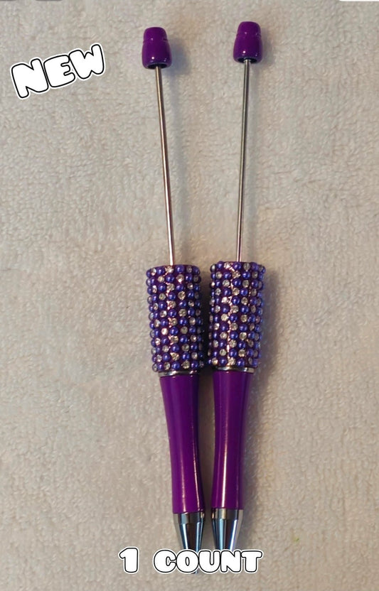 1 Count Beabable PEN Blanks Rhinestone Purple