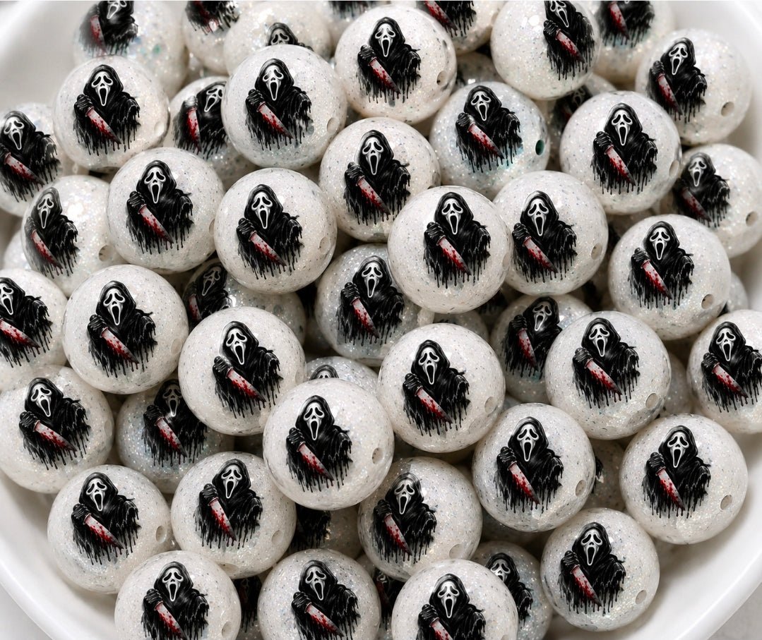 1 Count New Release Silicone Focal Bead Bow Exclusive Ghost Face 3 options