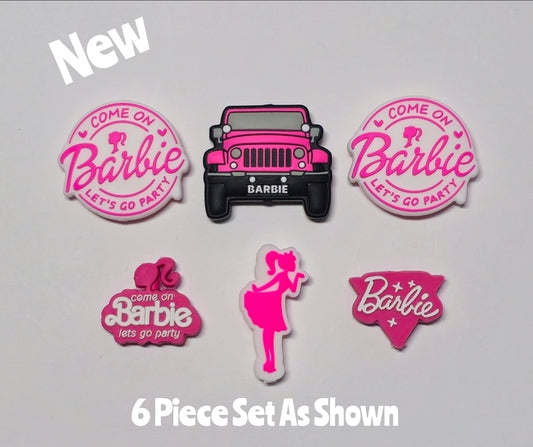NEW Character DIY Focal Bead 6 Count Craft Supplies Barbie