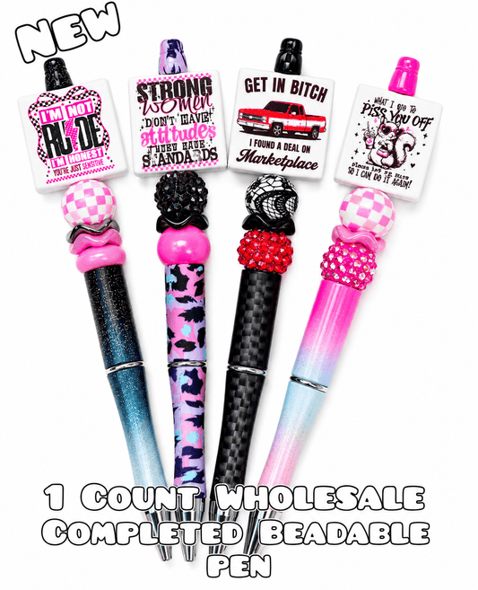 Wholesale 1 Count Beadable Pens Sassy Sarcastic