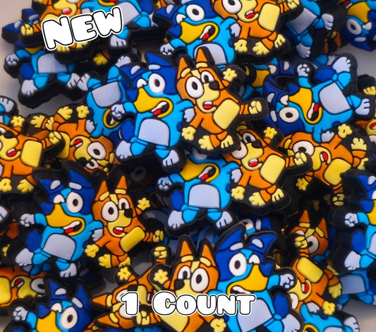 New 1 Count Focal Bead Bluey Bingo