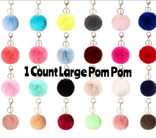 New Keychain Pom Poms DELUXE Full & Fluffy Great Quality DIY Keychain Accessories