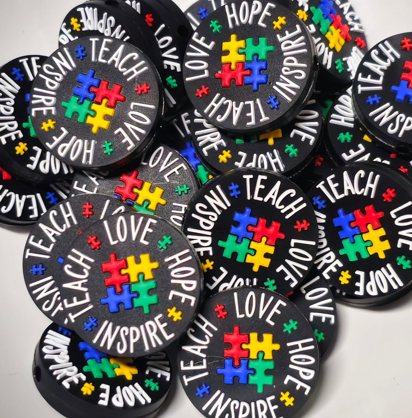 New Autism Focal Beads 1 Count DIY Bead Supplies