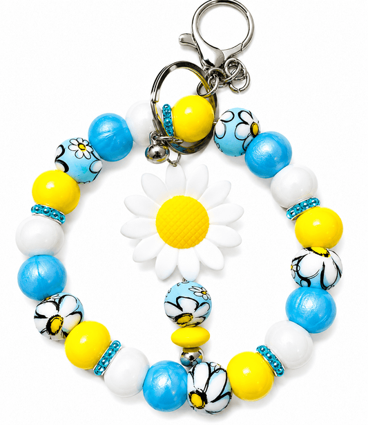 Nuevo Llavero Pulsera Completado Hecho a Mano Personalizado Flores