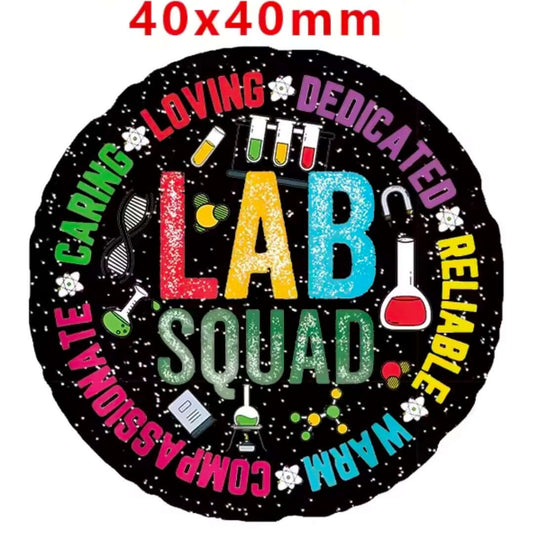 New 1 Count Glitter Acrylic Flatback PLANAR Resin Acrylic Patch- Medical