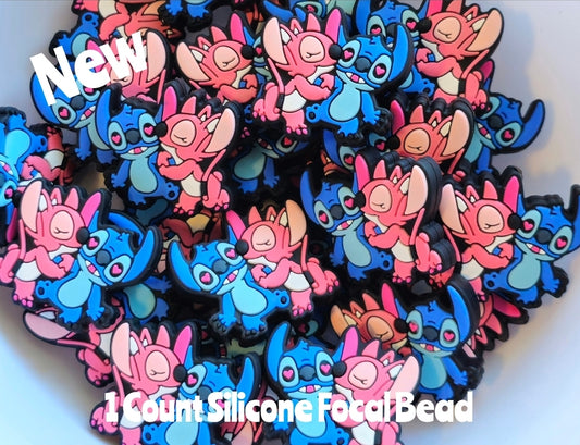 New Silicone Stitch Angel Focal Beads 1 Count DIY Bead Supplies