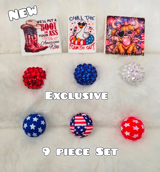 New 9 Count Focal Bead Set Exclusive Shop Made