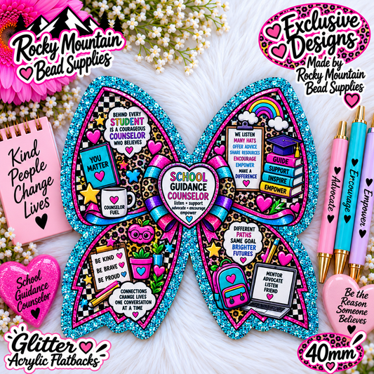 Shop Exclusive 1 Count Custom Exclusive Glitter Acrylic Flatback 40mm
