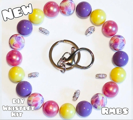 Nuevo Kit DIY de Pulsera de Cuentas de Lujo Pastel Mariposa, 1 unidad