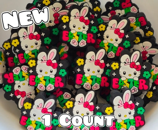 New 1 Count Easter Hello Kitty Focal Bead