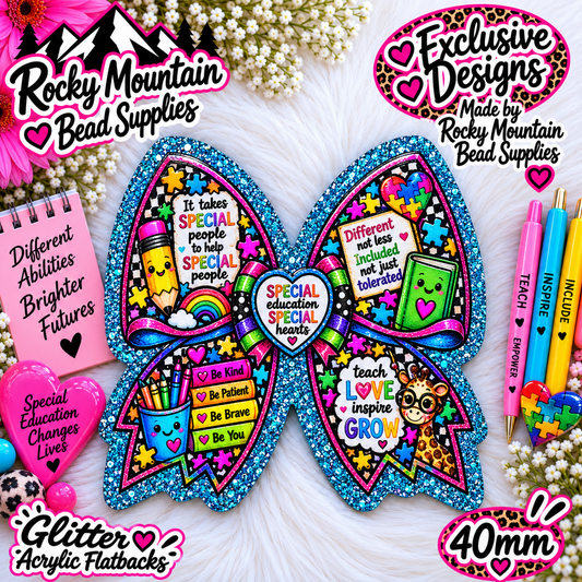 Shop Exclusive 1 Count Custom Exclusive Glitter Acrylic Flatback 40mm